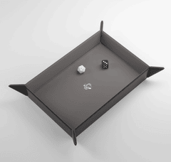 Gamegenic Dice: Magnetic Dice Tray Rectangular Black Grey GGS60052